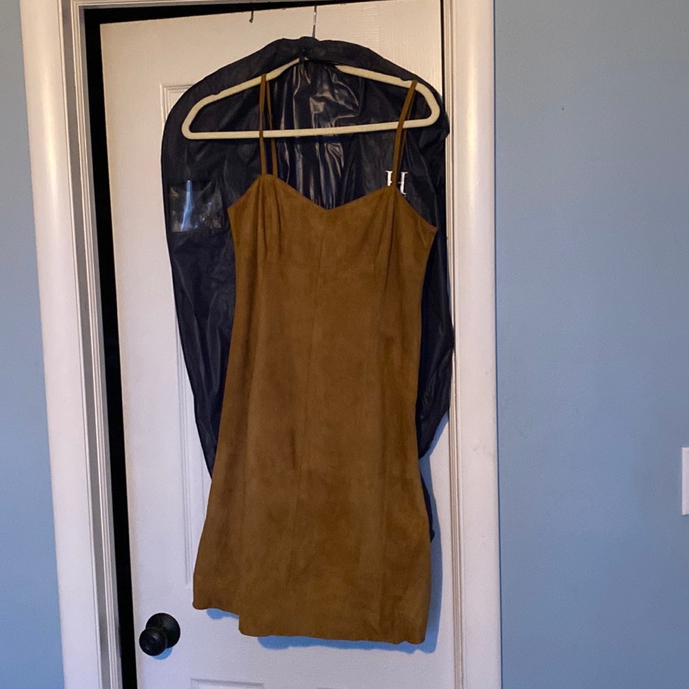Tommy Hilfiger brown suede mini dress